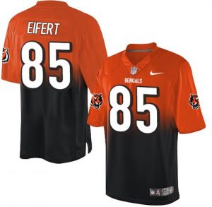 Nike Bengals #85 Tyler Eifert Orange Black Men's Stitched NFL Elite Fadeaway Fashion Jersey