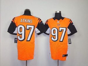 Nike Bengals #97 Geno Atkins Orange Alternate Men's Embroidered NFL Elite Jersey