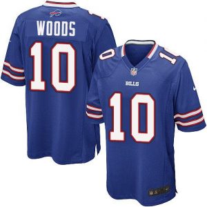 Nike Bills #10 Robert Woods Royal Blue Team Color Men's Embroidered NFL Game Jersey