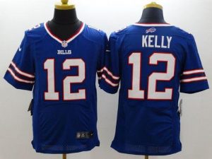 Nike Bills #12 Jim Kelly Royal Blue Team Color Men's Stitched NFL New Elite Jersey