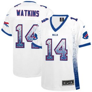 Nike Bills #14 Sammy Watkins White Women's Stitched NFL Elite Drift Fashion Jersey