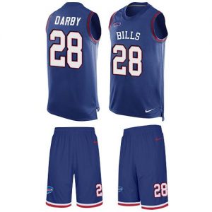 Nike Bills #28 Ronald Darby Royal Blue Team Color Men's Stitched NFL Limited Tank Top Suit Jersey