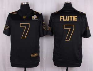 Nike Bills #7 Doug Flutie Black Men's Stitched NFL Elite Pro Line Gold Collection Jersey