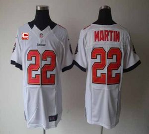 Nike Buccaneers #22 Doug Martin White With C Patch Men's Embroidered NFL Elite Jersey