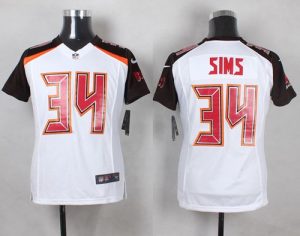 Nike Buccaneers #34 Charles Sims White Women's Stitched NFL New Elite Jersey