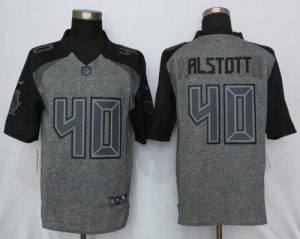 Nike Buccaneers #40 Mike Alstott Gray Men's Stitched NFL Limited Gridiron Gray Jersey