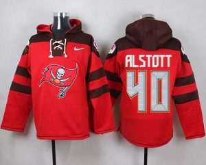 Nike Buccaneers #40 Mike Alstott Red Player Pullover NFL Hoodie