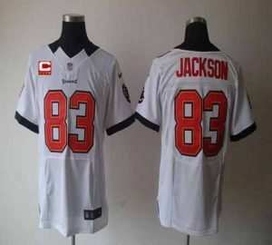 Nike Buccaneers #83 Vincent Jackson White With C Patch Men's Embroidered NFL Elite Jersey