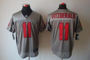 Nike Cardinals #11 Larry Fitzgerald Grey Shadow Men's Embroidered NFL Elite Jersey