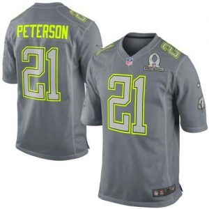 Nike Cardinals #21 Patrick Peterson Grey Pro Bowl Men's Stitched NFL Elite Team Sanders Jersey