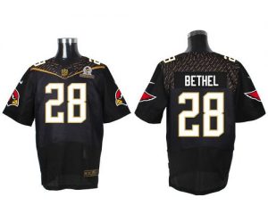 Nike Cardinals #28 Justin Bethel Black 2016 Pro Bowl Men's Stitched NFL Elite Jersey