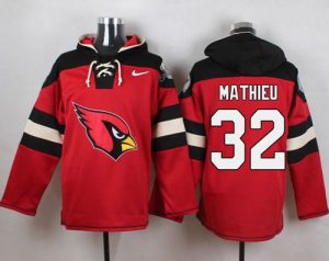 Nike Cardinals #32 Tyrann Mathieu Red Player Pullover NFL Hoodie