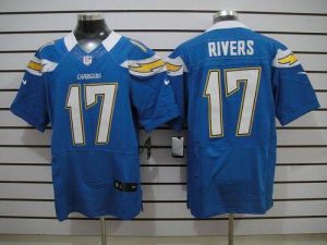 Nike Chargers #17 Philip Rivers Electric Blue Alternate Men's Embroidered NFL Elite Jersey