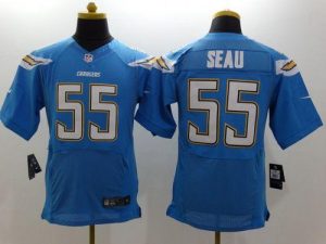 Nike Chargers #55 Junior Seau Electric Blue Alternate Men's Stitched NFL New Elite Jersey