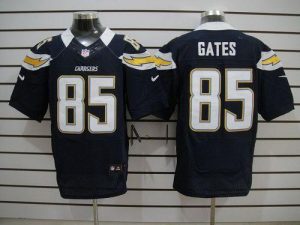 Nike Chargers #85 Antonio Gates Navy Blue Team Color Men's Embroidered NFL Elite Jersey