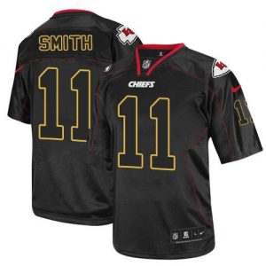 Nike Chiefs #11 Alex Smith Lights Out Black Men's Embroidered NFL Elite Jersey