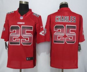 Nike Chiefs #25 Jamaal Charles Red Team Color Men's Stitched NFL Limited Strobe Jersey