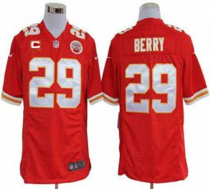 Nike Chiefs #29 Eric Berry Red Team Color With C Patch Men's Embroidered NFL Game Jersey