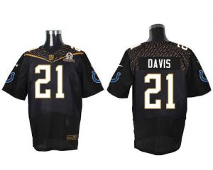 Nike Colts #21 Vontae Davis Black 2016 Pro Bowl Men's Stitched NFL Elite Jersey