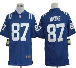 Nike Colts #87 Reggie Wayne Royal Blue Team Color Men's Embroidered NFL Game Jersey