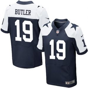 Nike Cowboys #19 Brice Butler Navy Blue Thanksgiving Throwback Men's Stitched NFL Elite Jersey