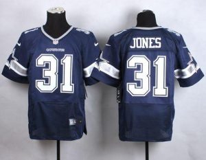 Nike Cowboys #31 Byron Jones Navy Blue Team Color Men's Stitched NFL Elite Jersey