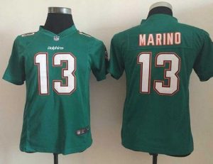 Nike Dolphins #13 Dan Marino Aqua Green Team Color Youth Stitched NFL Elite Jersey