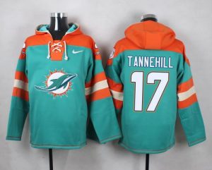 Nike Dolphins #17 Ryan Tannehill Aqua Green Player Pullover NFL Hoodie