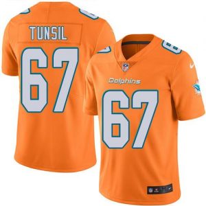 Nike Dolphins #67 Laremy Tunsil Orange Men's Stitched NFL Limited Rush Jersey