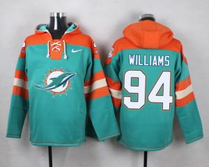 Nike Dolphins #94 Mario Williams Aqua Green Player Pullover NFL Hoodie