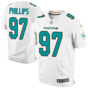 Nike Dolphins #97 Jordan Phillips White Men's Stitched NFL New Elite Jersey