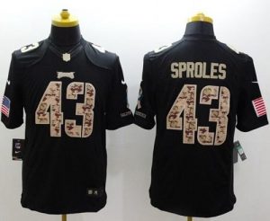 Nike Eagles #43 Darren Sproles Black Men's Stitched NFL Limited Salute to Service Jersey