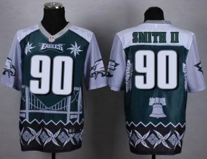 Nike Eagles #90 Marcus Smith II Midnight Green Men's Stitched NFL Elite Noble Fashion Jersey