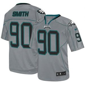 Nike Eagles #90 Marcus Smith Lights Out Grey Men's Stitched NFL Elite Jersey