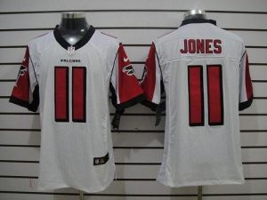 Nike Falcons #11 Julio Jones White Men's Embroidered NFL Elite Jersey