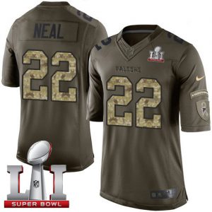 Nike Falcons #22 Keanu Neal Green Super Bowl LI 51 Men's Stitched NFL Limited Salute To Service Jersey