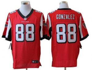 Nike Falcons #88 Tony Gonzalez Red Team Color Men's Embroidered NFL Elite Jersey