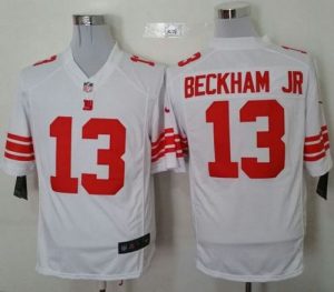 Nike Giants #13 Odell Beckham Jr White Men's Stitched NFL Game Jersey