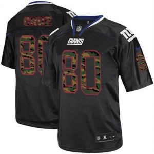 Nike Giants #80 Victor Cruz Black Men's Embroidered NFL Elite Camo Fashion Jersey