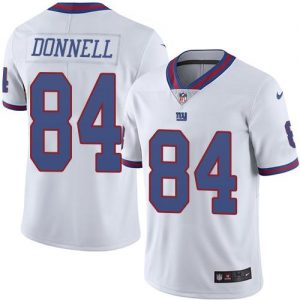 Nike Giants #84 Larry Donnell White Men's Stitched NFL Limited Rush Jersey