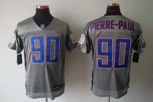 Nike Giants #90 Jason Pierre-Paul Grey Shadow Men's Embroidered NFL Elite Jersey