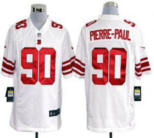 Nike Giants #90 Jason Pierre-Paul White Men's Embroidered NFL Game Jersey