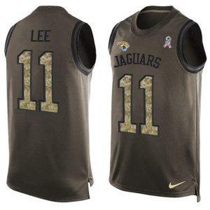 Nike Jaguars #11 Marqise Lee Green Men's Stitched NFL Limited Salute To Service Tank Top Jersey