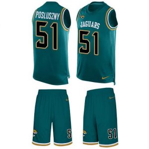 Nike Jaguars #51 Paul Posluszny Teal Green Team Color Men's Stitched NFL Limited Tank Top Suit Jersey