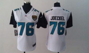 Nike Jaguars #76 Luke Joeckel White Women's Embroidered NFL Elite Jersey