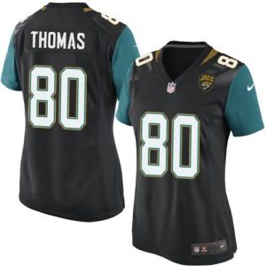 Nike Jaguars #80 Julius Thomas Black Alternate Women's Stitched NFL Elite Jersey