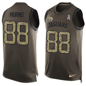 Nike Jaguars #88 Allen Hurns Green Men's Stitched NFL Limited Salute To Service Tank Top Jersey