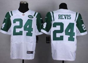 Nike Jets #24 Darrelle Revis White Men's Stitched NFL Elite Jersey