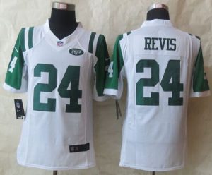 Nike Jets #24 Darrelle Revis White Men's Stitched NFL Limited Jersey