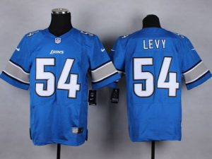 Nike Lions #54 DeAndre Levy Blue Team Color Men's Stitched NFL Elite Jersey